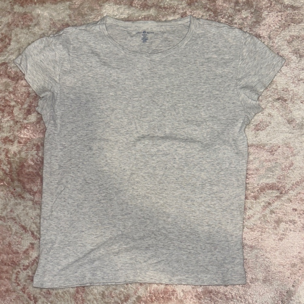 Brandy Melville Light Gray Short Sleeve Tee